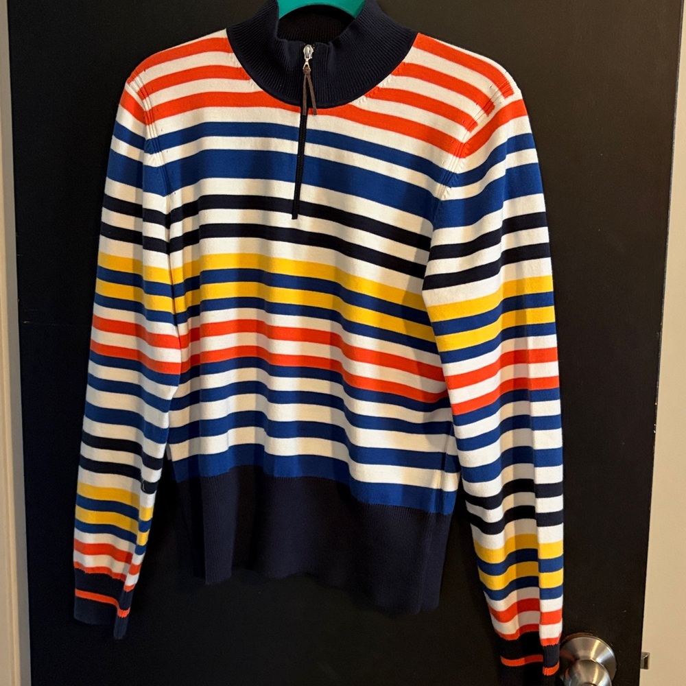 Tommy Hilfiger Multi-Stripe Quarter Zip Pullover
